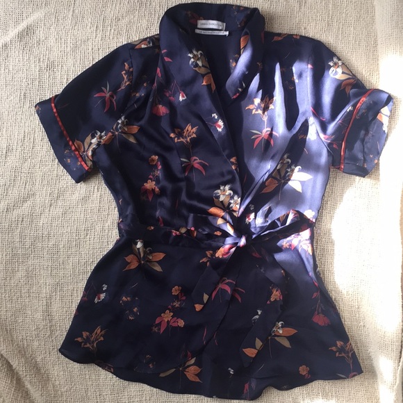 Urban Outfitters Tops - Urban Outfitters - Silk Floral Wrap Top